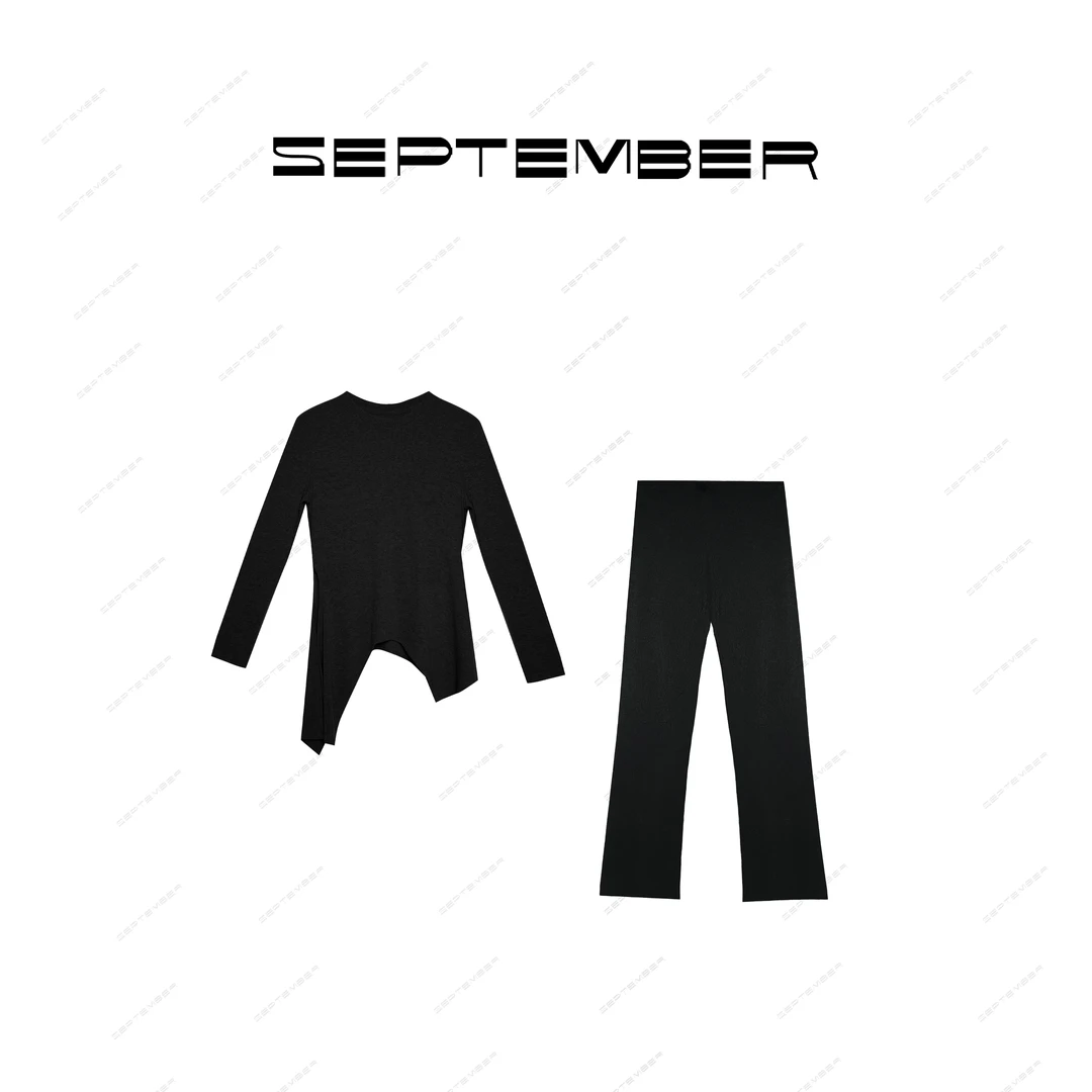 2024 初冬 SEPTEMBER..【时尚套装】侧绑带裤子套装