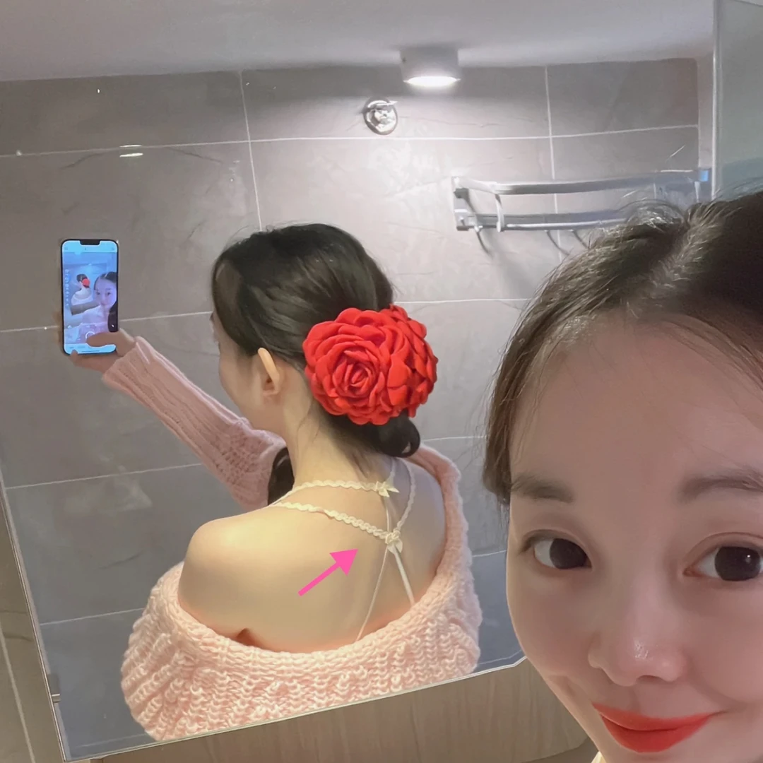 月野枣【贝壳】蕾丝挂脖吊带自制背心