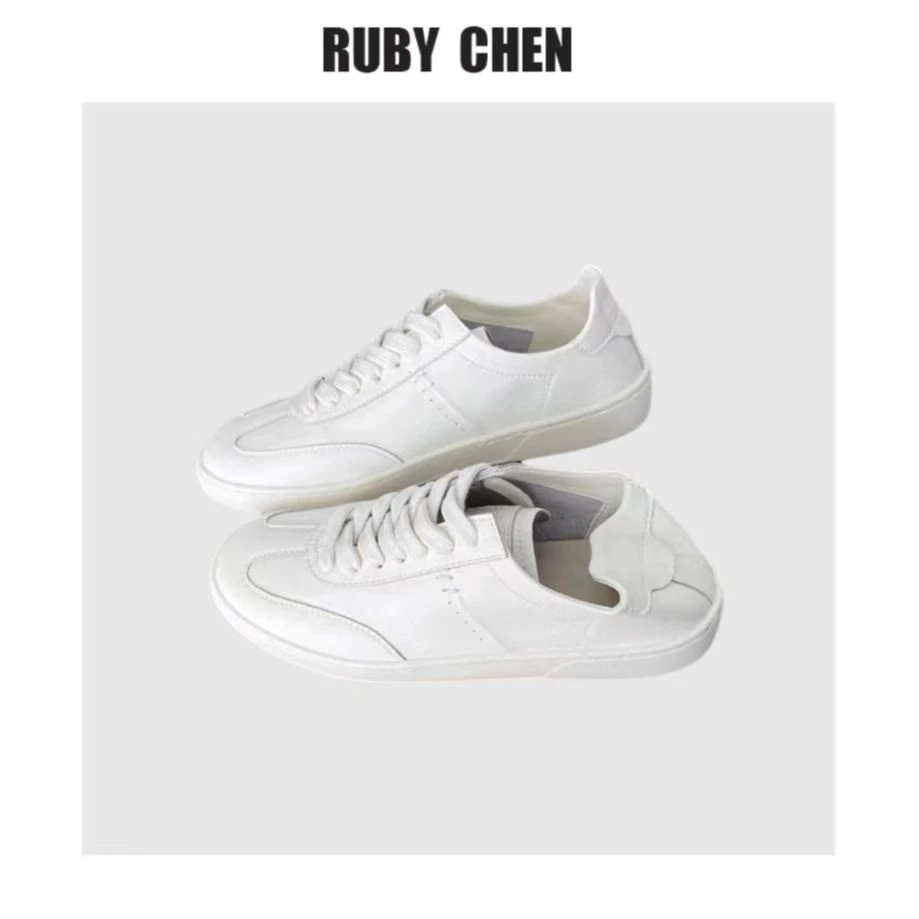 全姐~真皮软底小白鞋女2024夏新款轻便透气运动休闲鞋