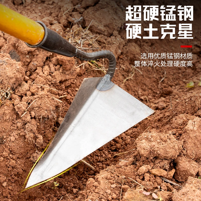 开沟锄手拉犁锄种菜开沟犁地神器加厚锄地锄头农用开沟工具三角锄
