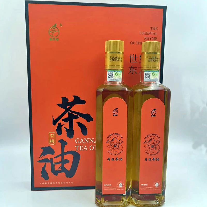 纯正赣南山茶油500ml2瓶装江西有机茶籽油食用油润肤木子油压榨油
