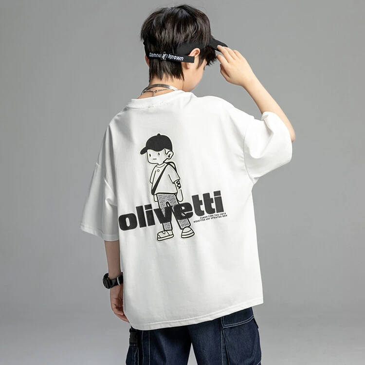 男童夏季短袖2024新款儿童运动时尚休闲宽松中大童半袖男孩韩版潮