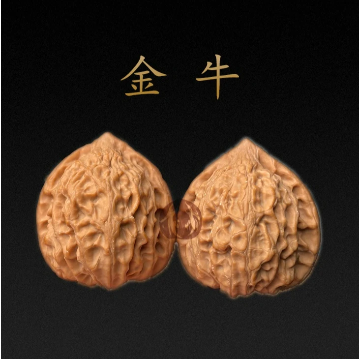 仙台山公子帽金牛文玩核桃