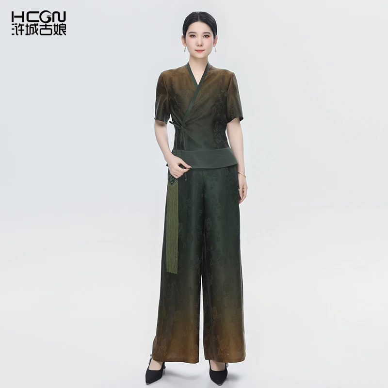 【新瑶第二代】中国风女装桑蚕丝新瑶香云纱套装BCL181110+BCL19767