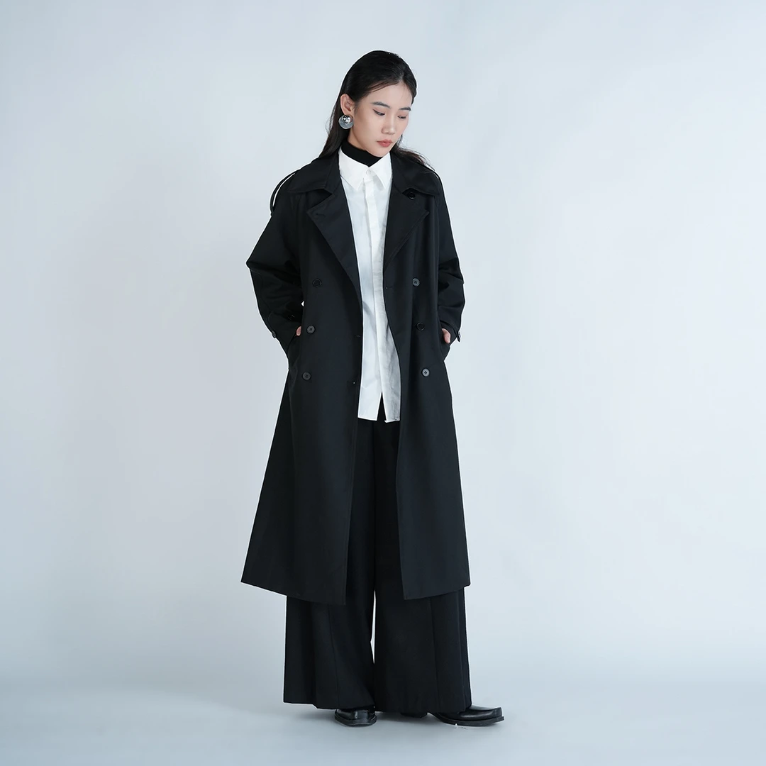 2024春秋中长款有型外套中国风宽松百搭气质女士风衣-WG091105