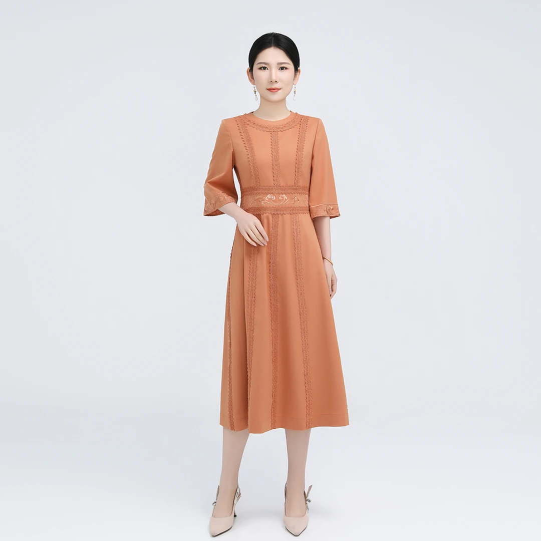 新中式国风轻奢高端女装夏季薄款收腰显瘦宽松予墨连衣裙BCL17956