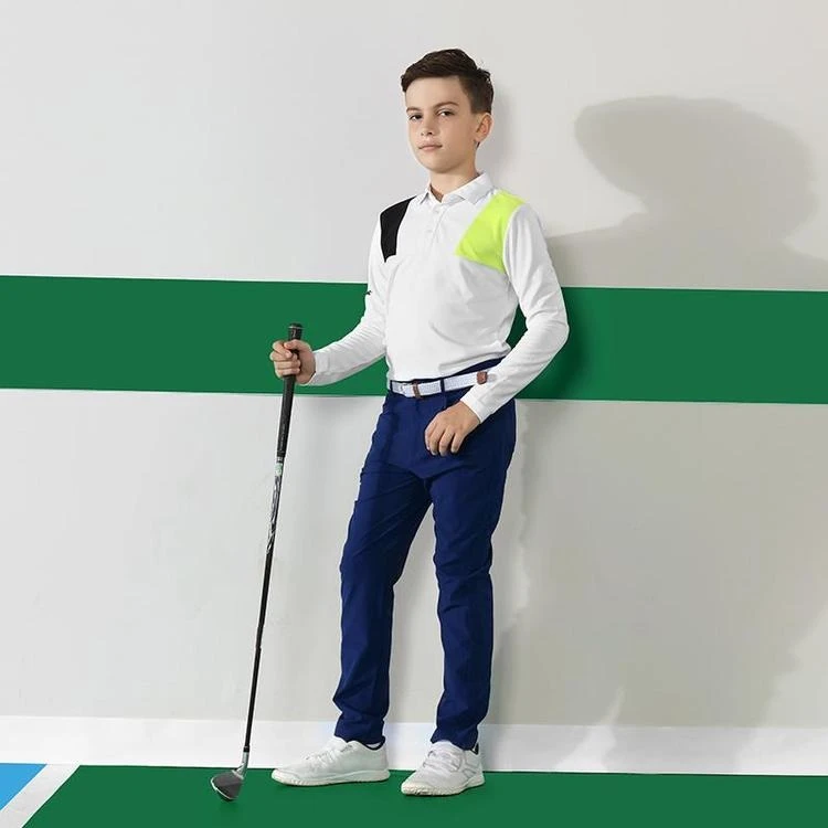 吉缇猫儿童高尔夫服装秋冬Polo运动长袖golf舒适吸湿排汗男童长袖