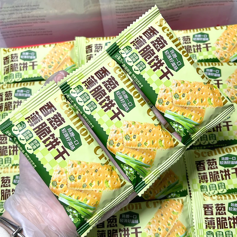 香葱薄脆饼干轻薄好滋味葱香浓郁独立包装办公室解馋茶配休闲零食