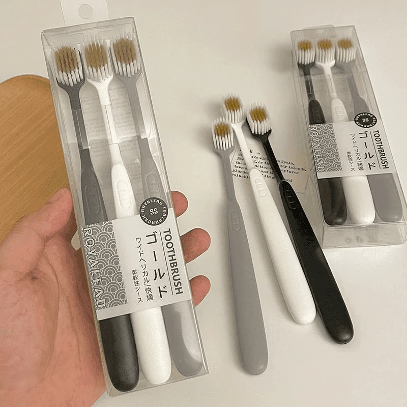 【新人福利】日系牙刷超软护龈宽头细毛家庭装情侣便携旅行软毛柔软