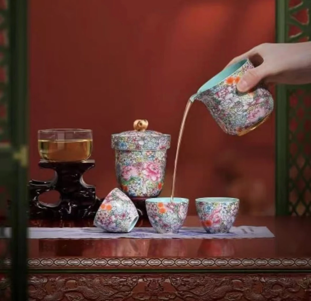 五言六器  景德镇手工 如意芳菲-瑞象旅行装 送礼精选 精美礼盒