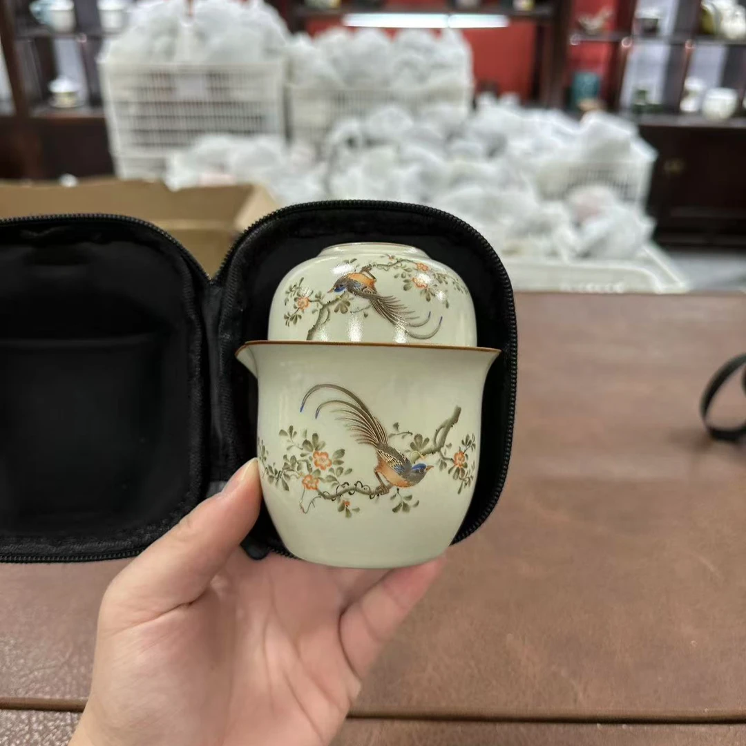 喜上眉梢一壶四杯户外便携式家用旅行茶具