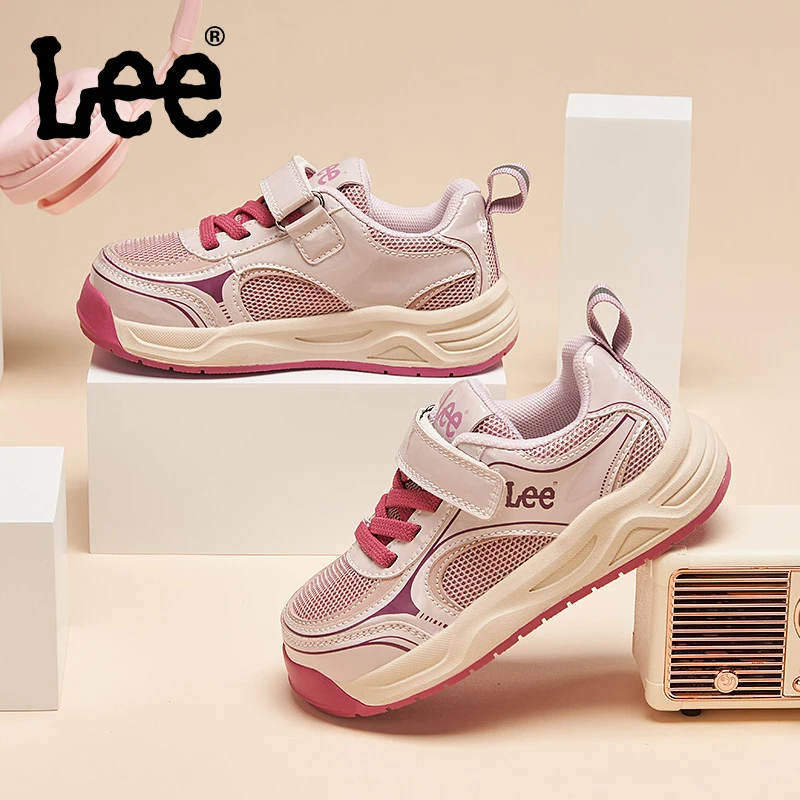 Leekids儿童运动鞋2024秋季新款男女童时尚透气百搭网面软底鞋