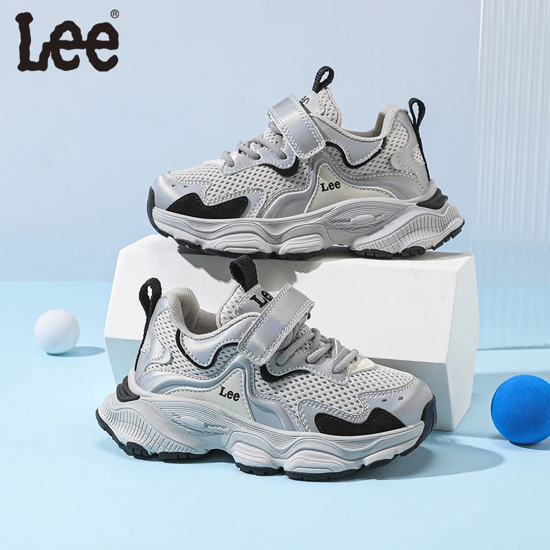 Leekids儿童运动鞋2024秋季新款男童中大童女童网面透气休闲鞋