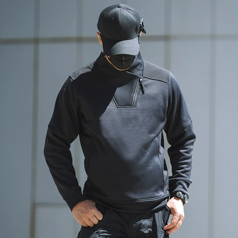 【龙牙男装】天同立领机能卫衣战术春秋男外套抓绒保暖纯色运动休闲
