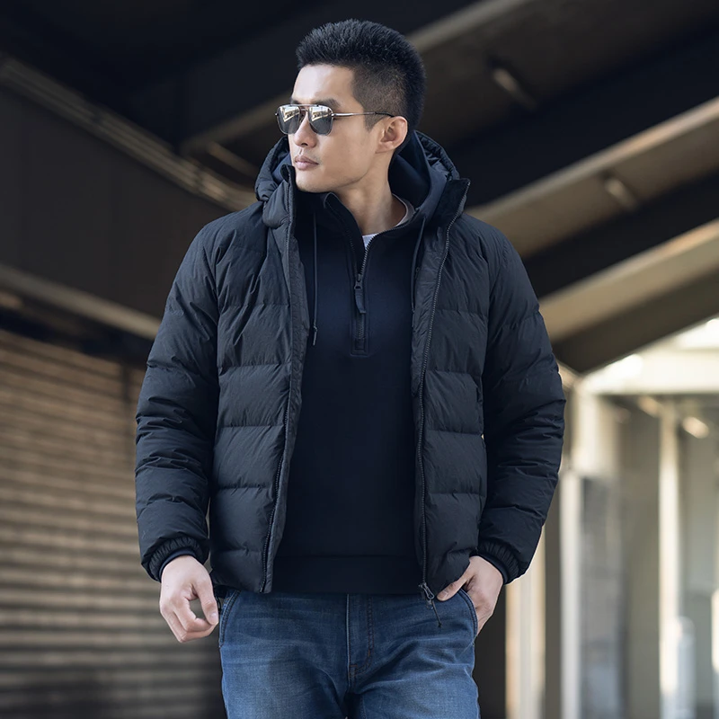 【龙牙】隐冬中型便携羽绒服休闲连帽男士抗寒保暖冬时尚基础百搭