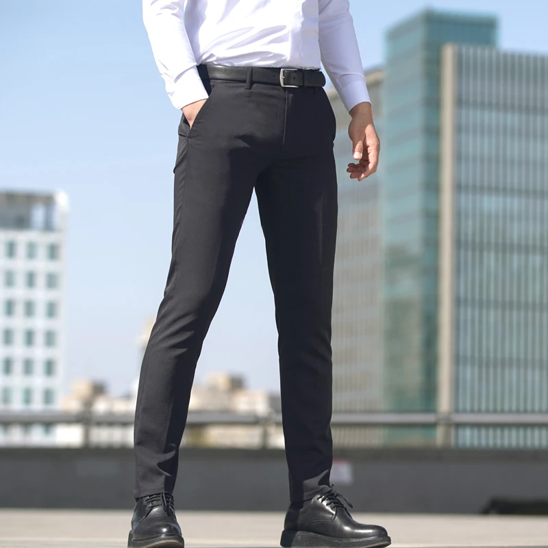 【龙牙】暗风战术西裤修身版型男士百搭商务休闲通勤纯色西装休闲裤