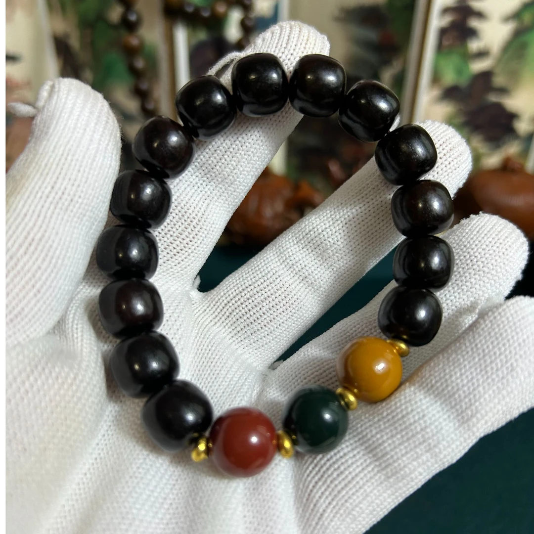 檀木多宝桶珠单圈