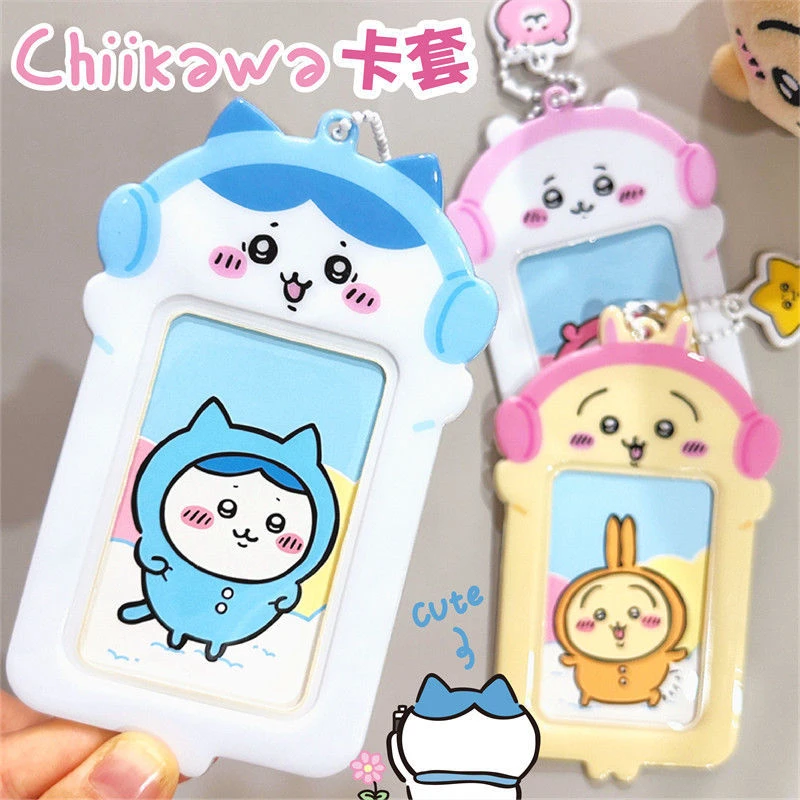 chiikawa毛绒耳暖小卡卡套校园卡公交卡保护套饭卡小卡展示小挂件