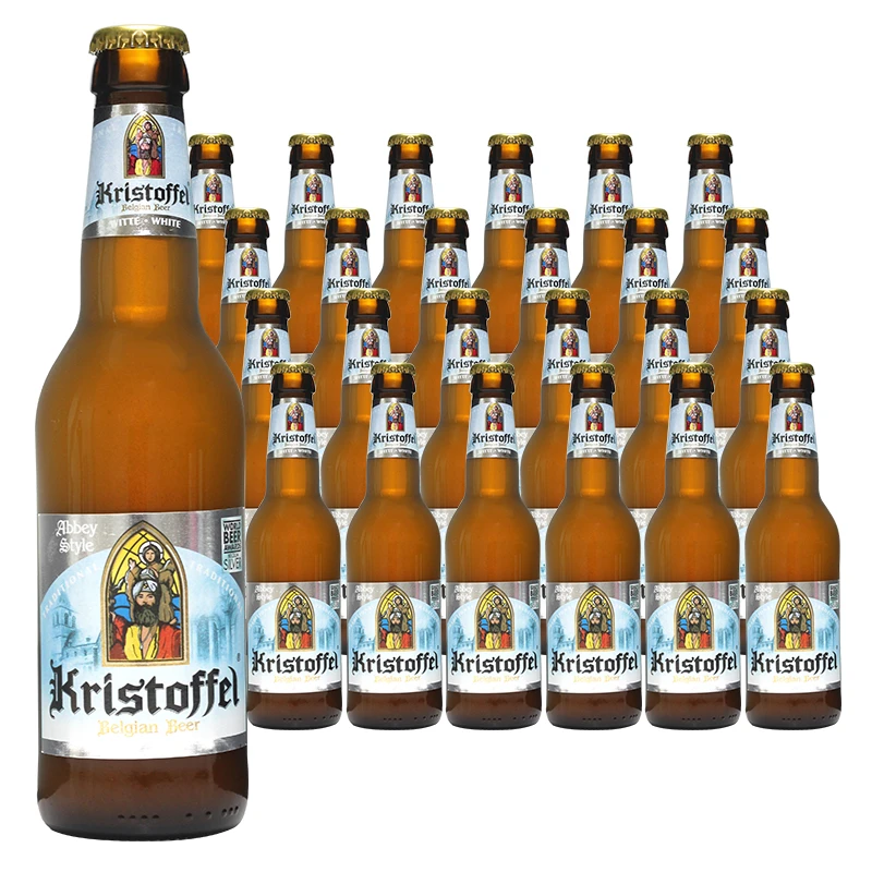 临期比利时进口克里斯托夫小麦啤酒330ml*24瓶装整箱优选白啤香味