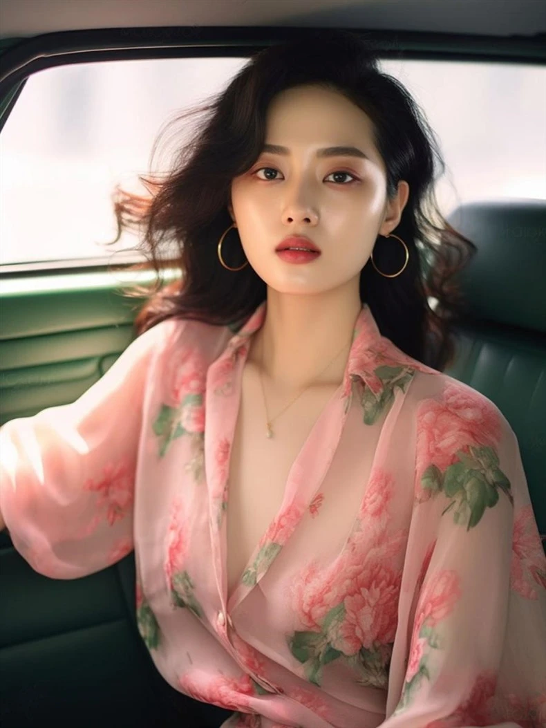 多巴胺2025年印花上衣花色薄款衬衫复古气质春日衬衫今年流行爆款