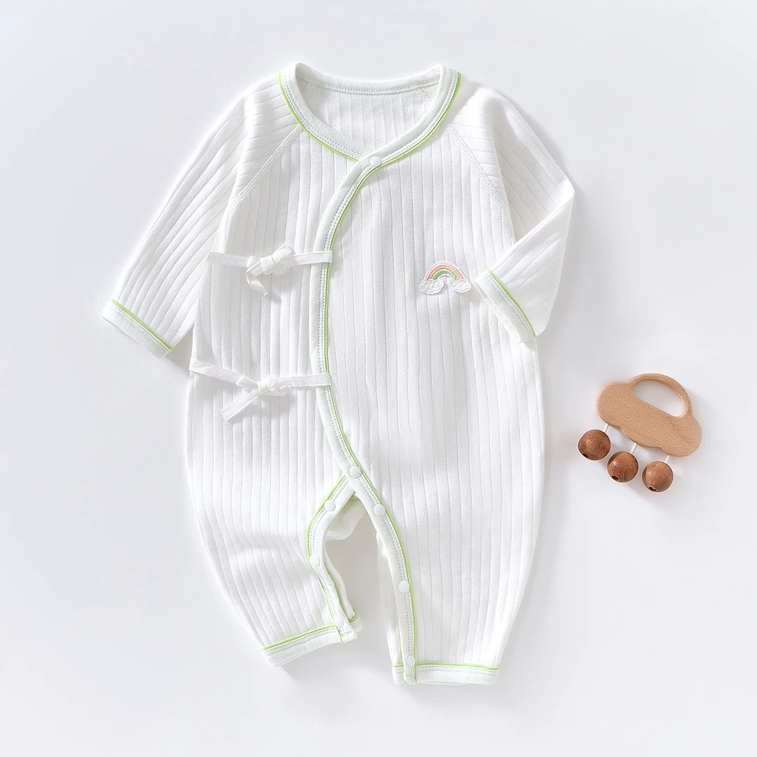 婴儿连体衣春秋纯棉无骨宝宝睡衣初生哈衣秋冬打底新生儿四季衣服
