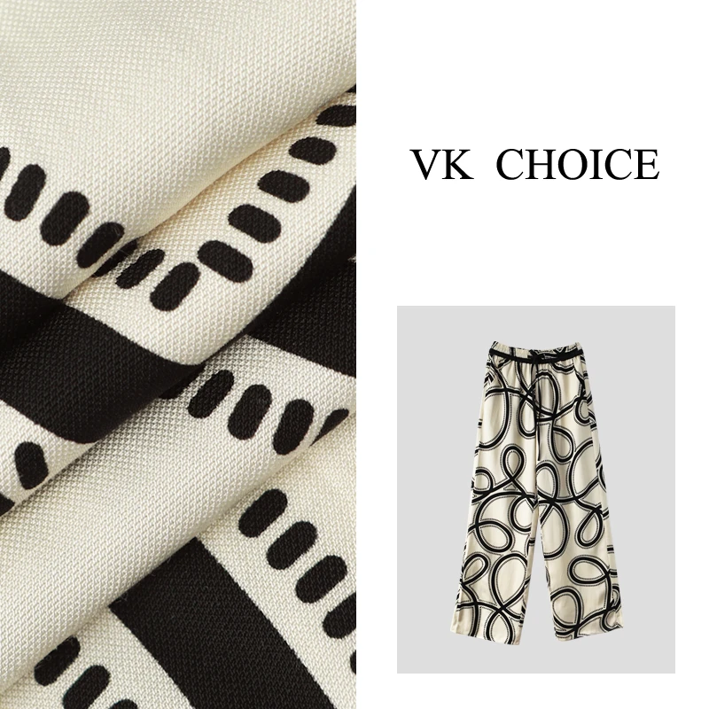 淇老板VK CHOICE“波西米亚”薄款宽松版休闲垂感阔腿裤K692