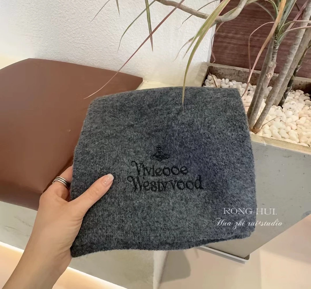 2024新款 秋冬轻奢针织围巾女双面加厚保暖披肩围巾 west太后