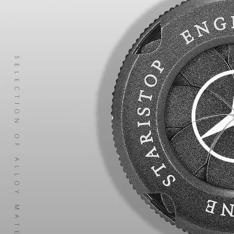 【黑马车品】车标旋转款一键启动(圆形)装饰盖开关点火金属装饰贴