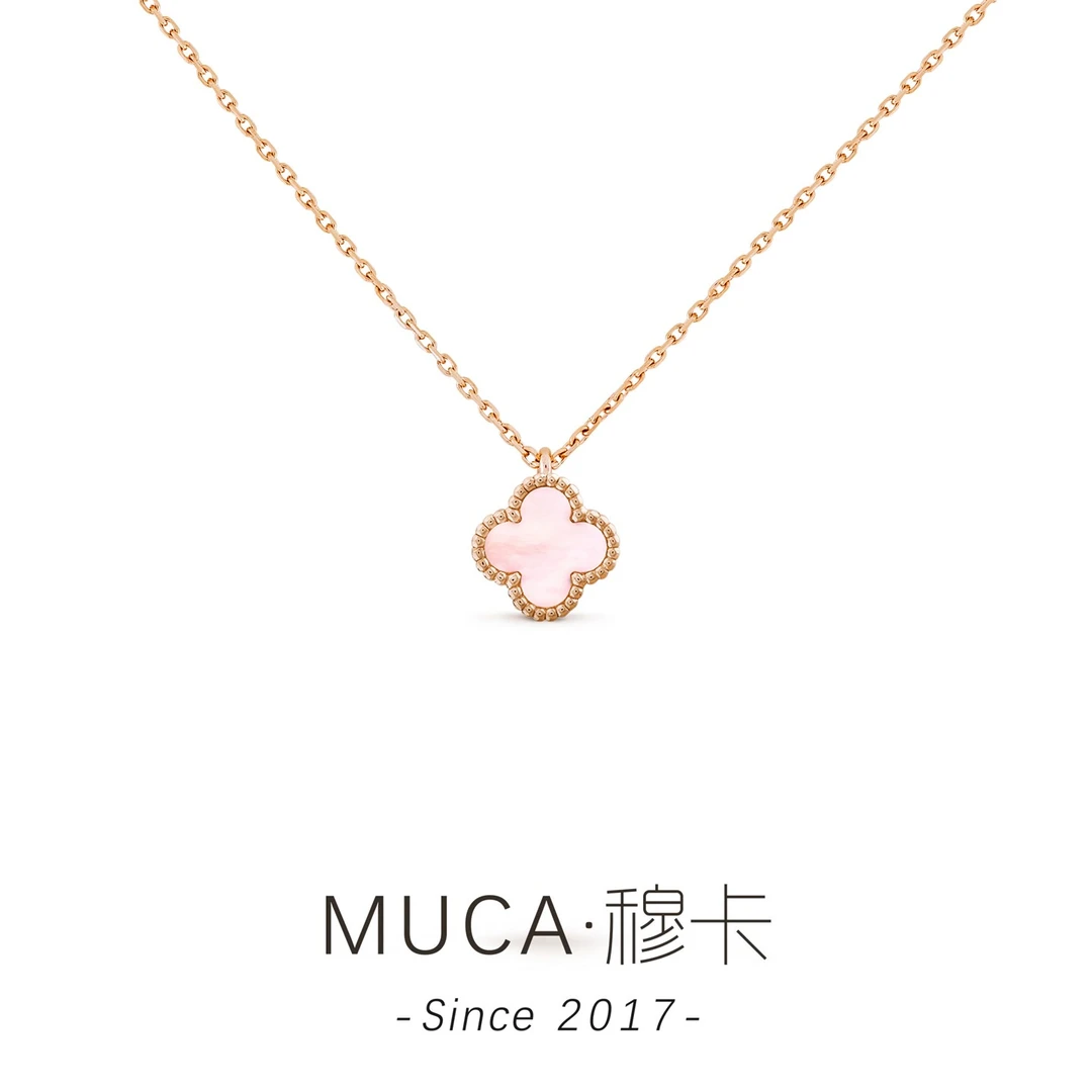 铜合金项链 经典粉色小花时尚百搭经典项链X1047