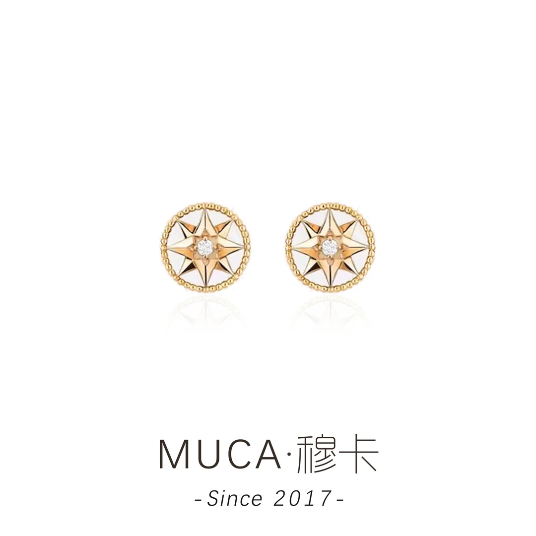 铜合金贝壳耳饰 经典时尚百搭气质耳钉Y348