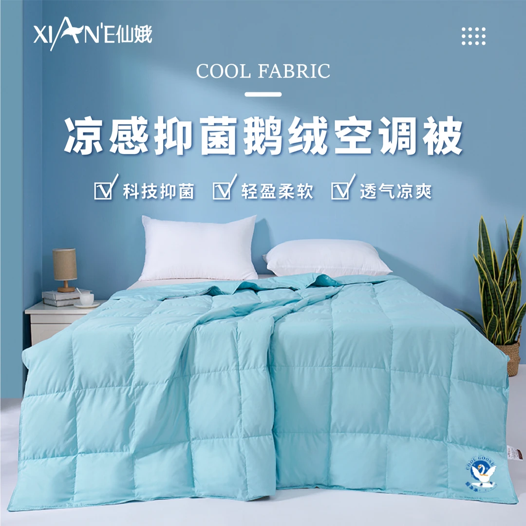 XIAN'E/仙娥鹅冰冰白鹅绒空调被羽绒夏凉被 恒温凉感可机洗微微瑕