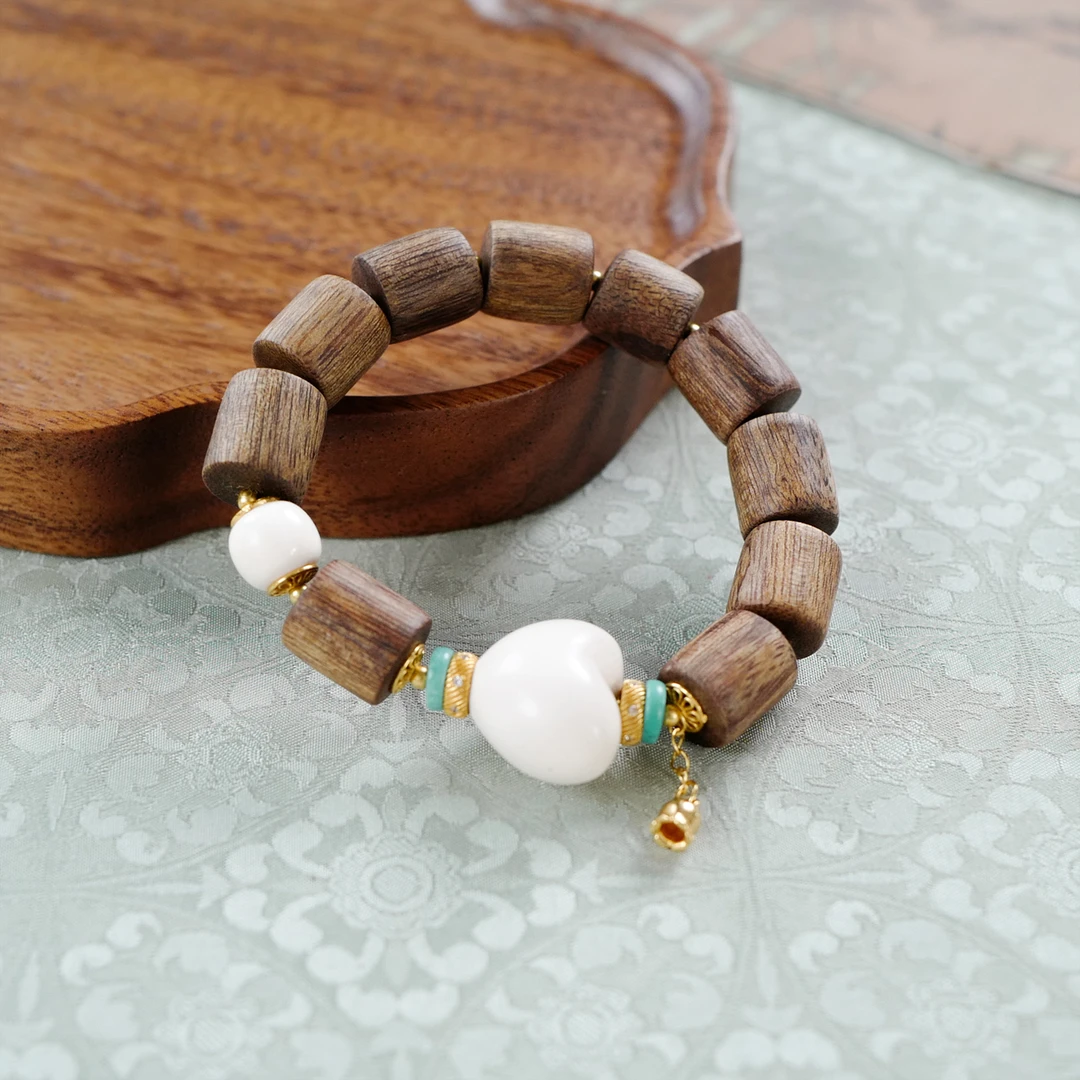 沉香【芯芯念】奇楠沉香大桶珠单圈手串 零 L240113 32970