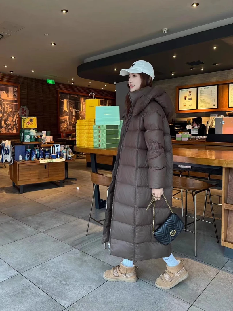 RQ3495加长加厚羽绒服女新品韩版修身显瘦高品质保暖面包服外套