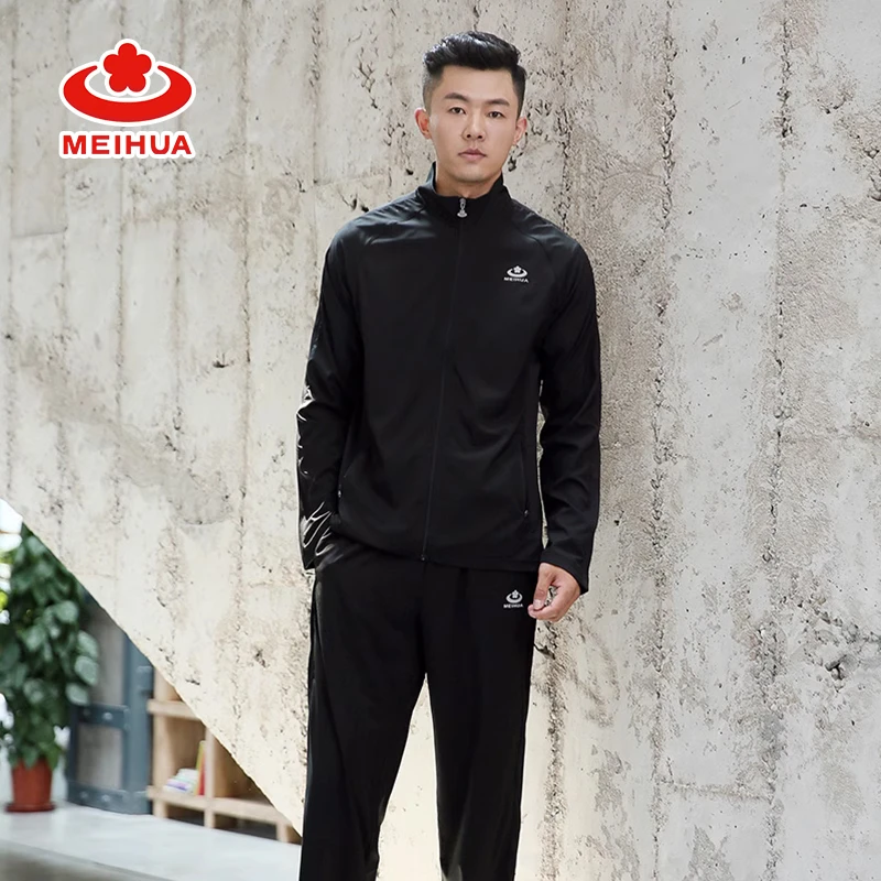 MEIHUA/梅花运动服超薄透气速干户外钓鱼夏宽松上衣休闲长袖训练