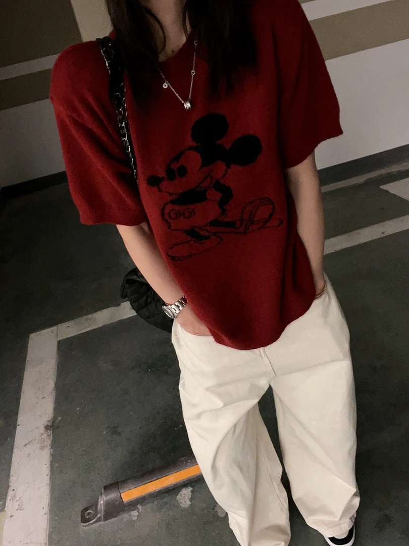 小众设计感·米白色双兜高腰阔腿百搭直筒拖地牛仔裤