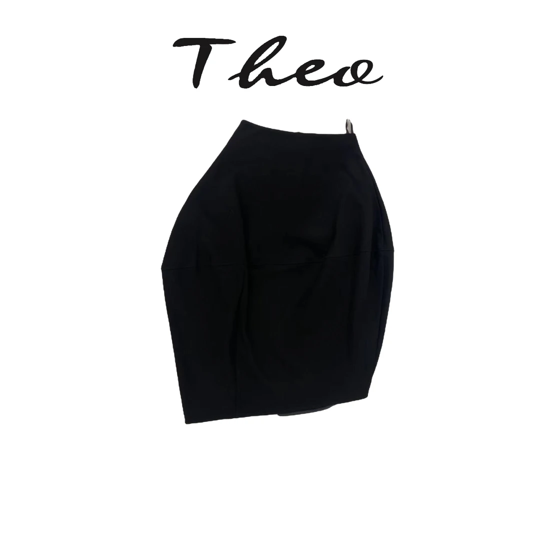 山本暗黑风.山本暗黑风不规则半身裙2023新百搭夏季设计感半身裙