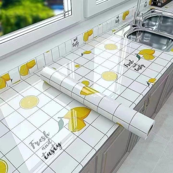 自粘防油贴纸厨房铝箔加厚防潮耐高温灶台墙壁防污贴纸橱柜防水壁