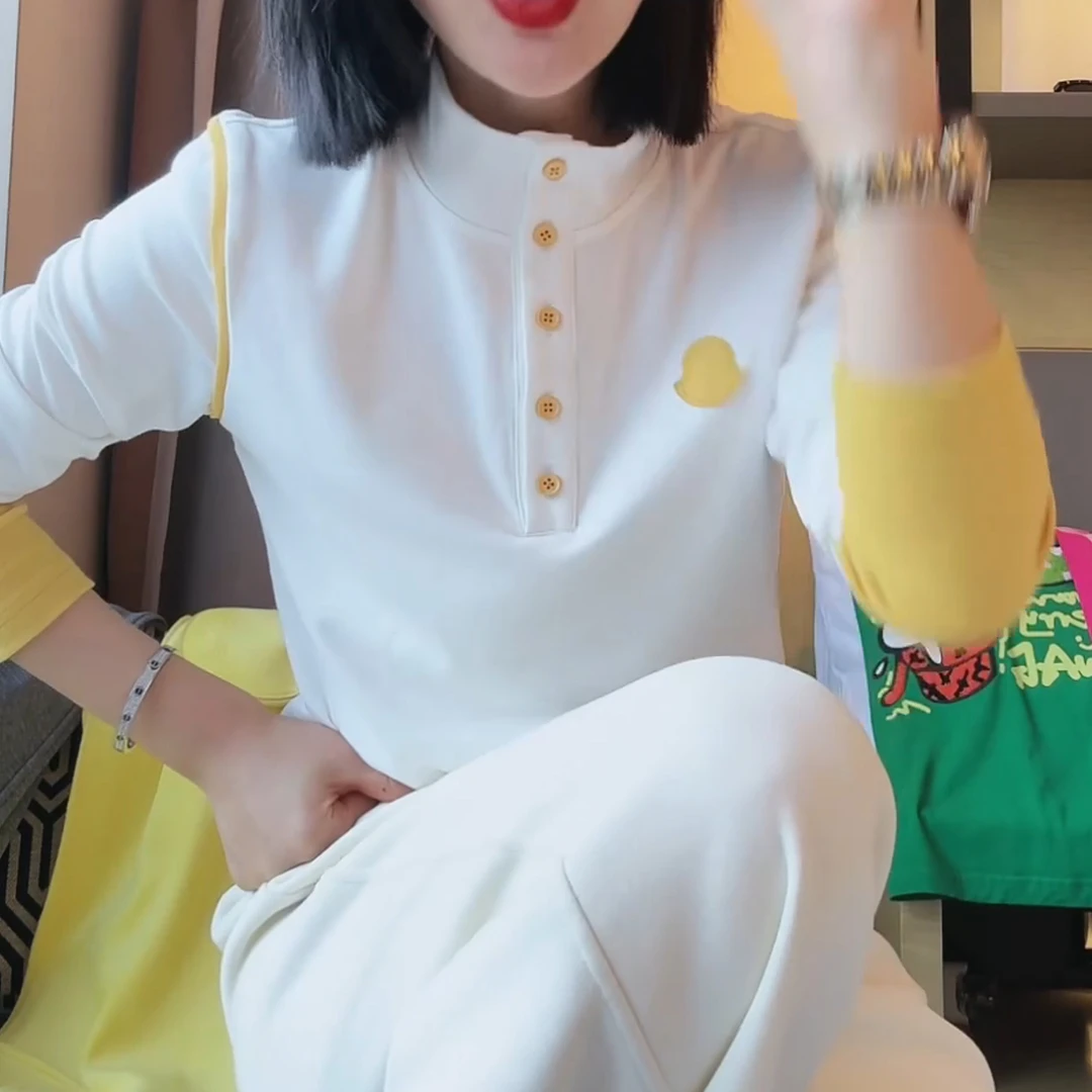 2024新款减龄撞色显瘦百搭设计休闲长袖T恤LK2500411