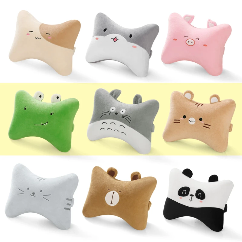 个性汽车头枕颈枕靠枕车载创意汽车专用汽车头枕卡通风颈部靠枕