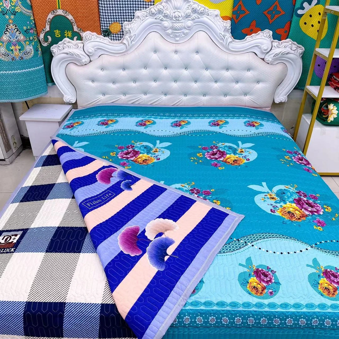 【床盖】2米X2.3米双人床盖AB版可用双面三层夹棉防滑