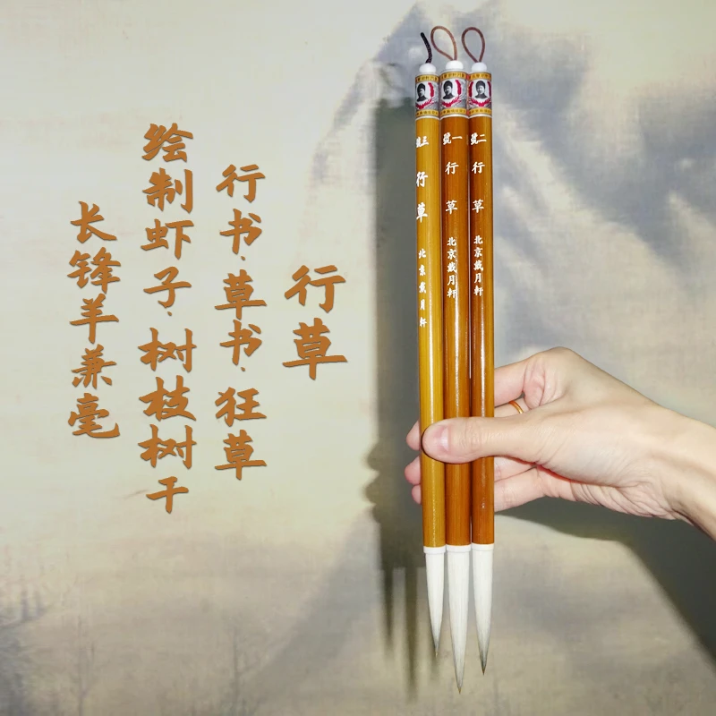 行草 行书草书狂草戴月轩湖笔长锋羊兼毫毛笔 临帖 绘制虾子树枝