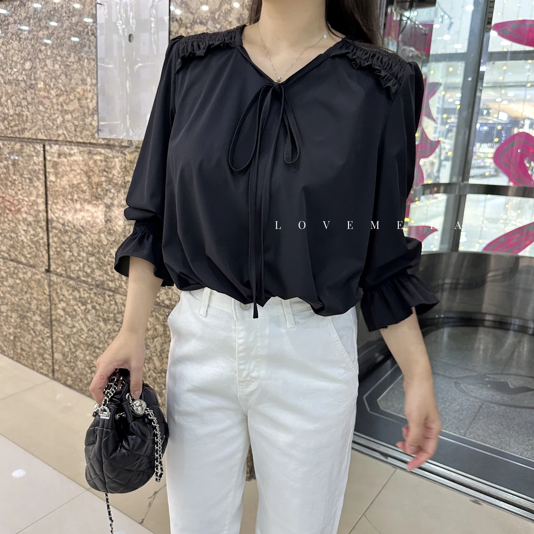 【316】LOVEME DAN-爱尚我女装-设计时尚系带长袖小衫