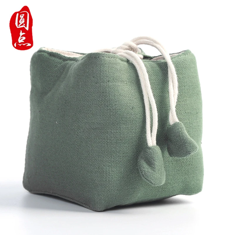 快客杯单杯棉麻茶具套装收纳袋厂家直销便携旅行收纳包抽绳茶杯袋