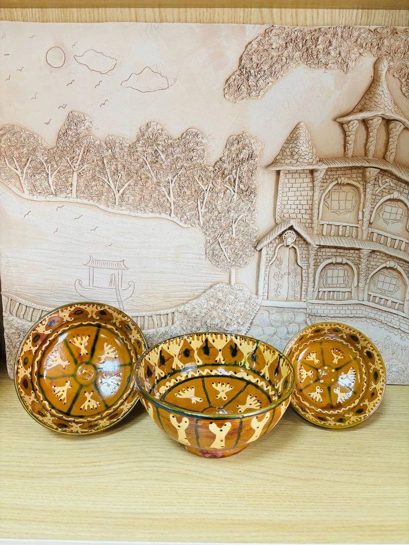 新疆纯手工土陶碗混合套装