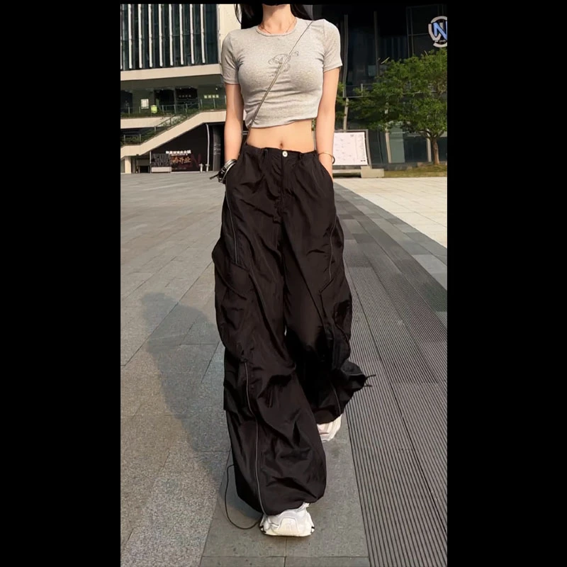 55921阔腿裤女2024年夏季新款大码宽松时尚薄款显瘦休闲防晒裤子