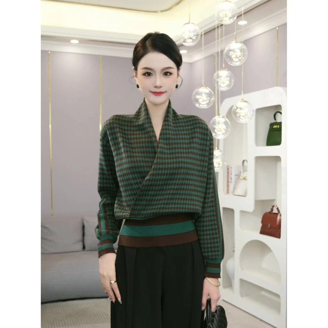 唐熹2024秋季新款【LT24-Q647】含绵羊毛百搭休闲宽松套头针织衫女