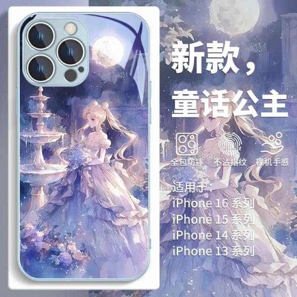 适用苹果17/华为pura70/小米14/oppo/vivo网红公主卡通个性手机壳