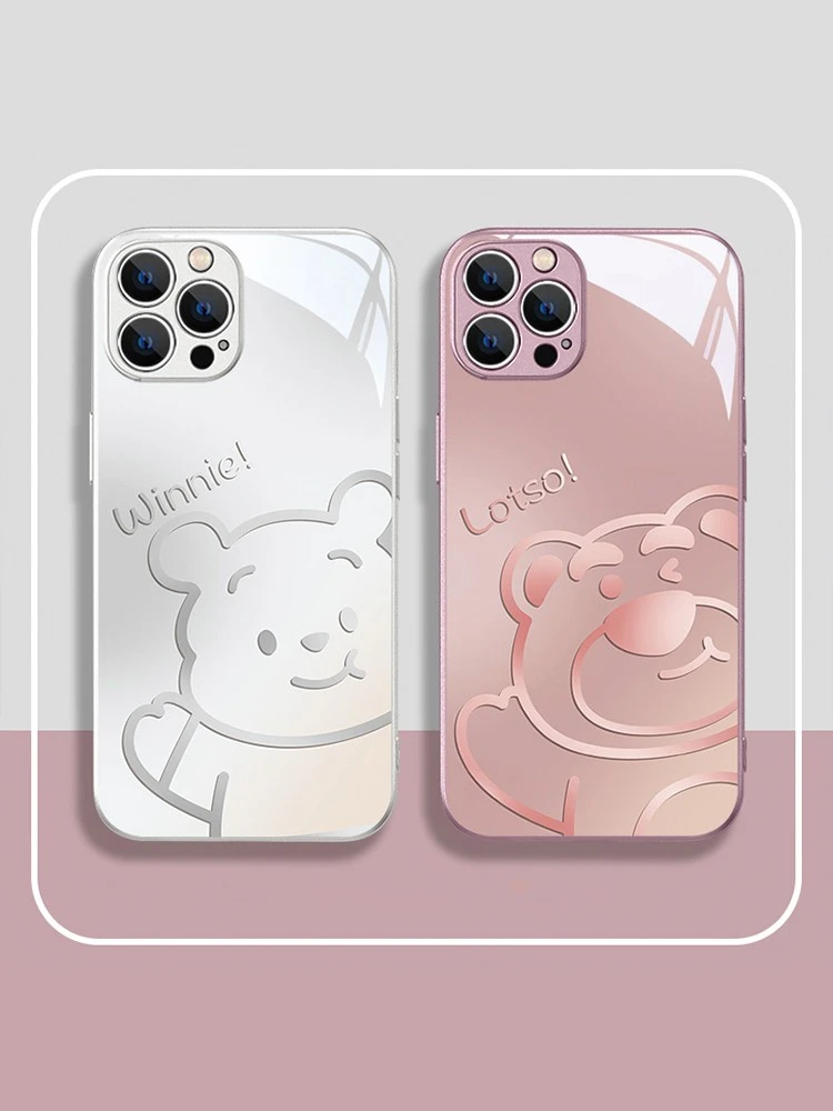 适用苹果17/华为/小米/oppo/vivo卡哇伊可爱维尼熊少女潮流手机壳