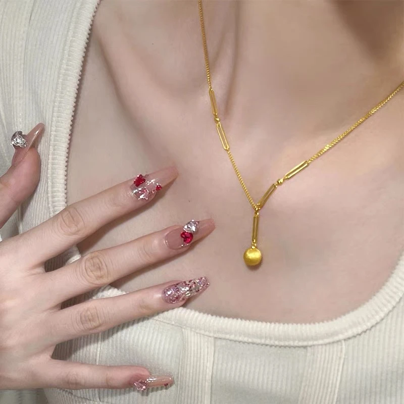 钛钢项链 有球必应项链