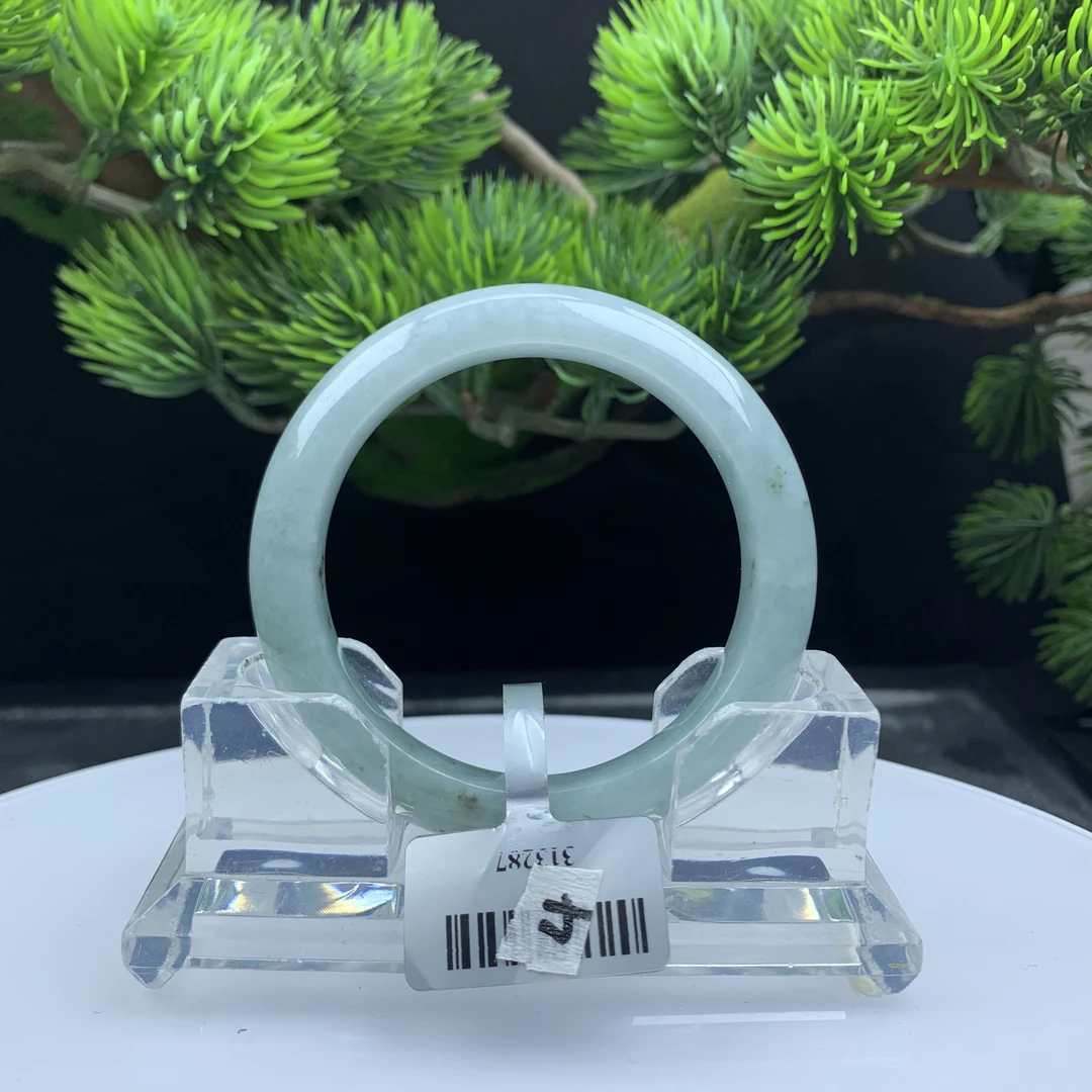 55【刀客砍价王】叨叨-天然缅甸A货翡翠手镯(微瑕)    H4